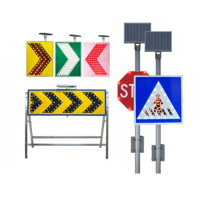 China MUTCD Compliant Flashing Light Outdoor Customized Solar Led Street Signs Led Price Warning Sign Manufacturer for sale