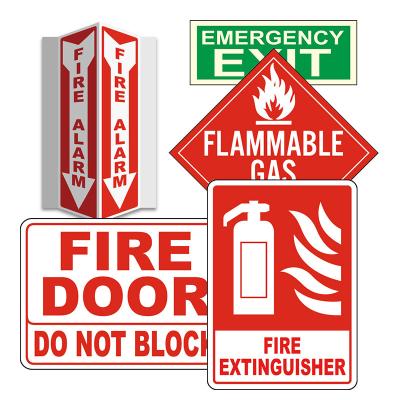 China Custom Illuminated NFPA 911 Address Fire Emergency Exit Sign Symbol Fire Department Door Signage Label Flammable and Hazmat Signs for sale