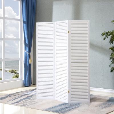 China White Blind Home Solid Wood Wall 36 Chinese Style Folding Hotel Background American Style Log Screen Living Room Partition And Room Dividers for sale