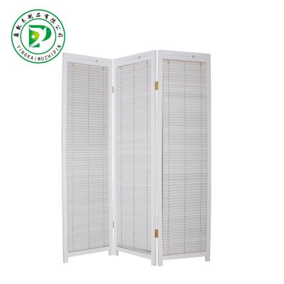 China Retro And Nostalgic Folding Room Divider / Modern Decorative Movable Wooden Screen 3 Old Furniture Leaf for sale