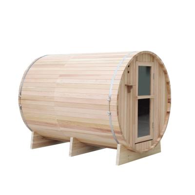 China 1800*1800MM Traditional Popular 2021 Room Hot Sale Outdoor Traditional 2 3 Person Canadian Barrel Solid Wood Hemlock Sauna Sauna/Red Cedar for sale