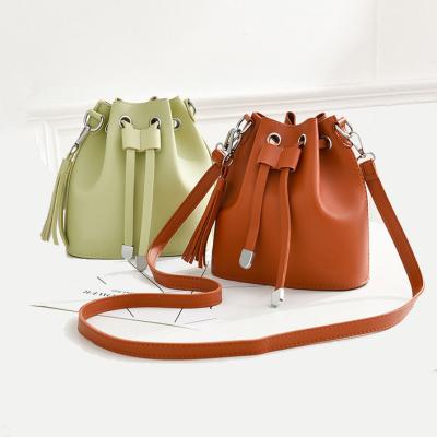 China Wholesale Western Branded Ladies Handmade Recycled Drawstring Leather Side Shoulder Cute Luxury Multicolor Cheap Waterproof Fashion Bags for sale