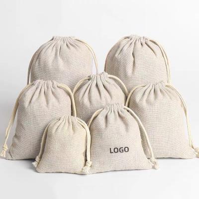 China Who respects the environment; Recyclable; High Quality Jute Tissue Pouch Packing Gift Color Burlap Drawstring Bag Customized Customized Small Natural Logo Print Brand for sale