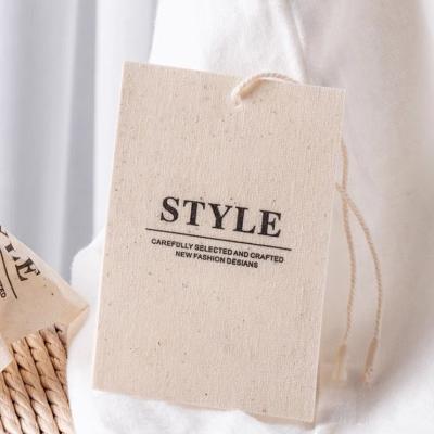 China Viable high quality cheap design printing custom color woven brand gift T-shirt product fabric label hang tags clothing for sale