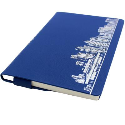 China Hot Sale Hardcover Book Rfid Leather Travel Blocking Custom Logo With PU Marker Diary Notebook Planner Notepad for sale