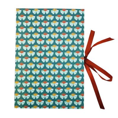 China Printed new promotion competitive price customized colorful softcover notebookSuitable available with silk ribbon for girls for sale