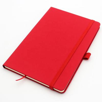 China hardcover maker a5 leather strap elastic band office notebook printing logo logo diary notepad for sale