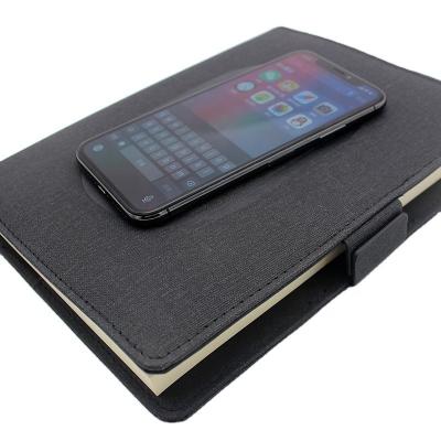 China Smart Multifunction Wireless Charger 8000mA Powerbank Notebooks Organizer with Phone Holder for Business Gift for sale