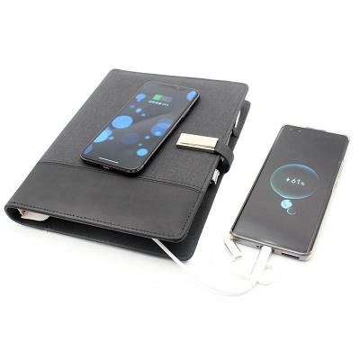 China NEW Gifts Electronic Diary A5 Charging Smart Leather Wireless Business Power Bank Smart Notebook With USB for sale