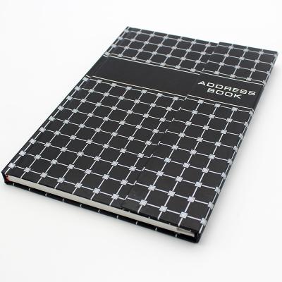 China Factory Direct Selling Simplicity Style Black And White Lattice Notebook Hardcover Book With A Cardboard Cover for sale