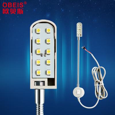 China Garment Shops OBEIS Factory Supply High Quality LED Light Gooseneck For Sewing Machines With Magnet Based for sale