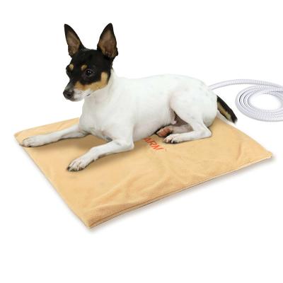 China Sustainable Heated Pet Heating Pad Pet Bed Warmer Mat With Removable Waterproof Cover for sale