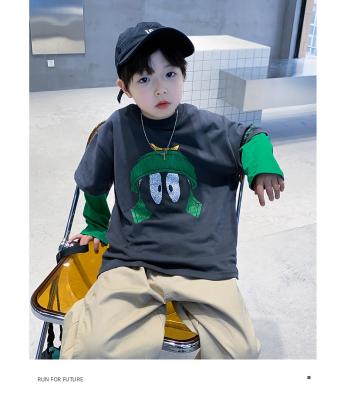 China Anti-Shrink 2023 new autumn boys cartoon long sleeve two t shirts for children boys spring and autumn clothing for sale