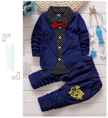 China Sports wear Spring and autumn new  suit boy polka dot color matching suit for sale