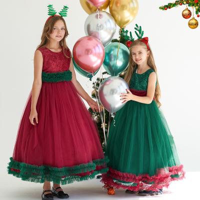 China Cotton blend Child Princess Christmas Flower Child Lace Evening gown Big Child PROM dress for sale