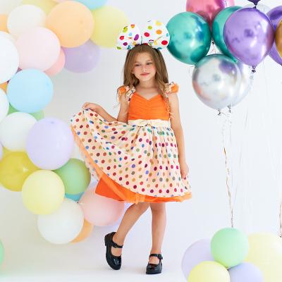 China Anti-wrinkle Amazon Costume Girl Dress Polka dot gauze dress Children's Halloween costume  Party ball dress for sale