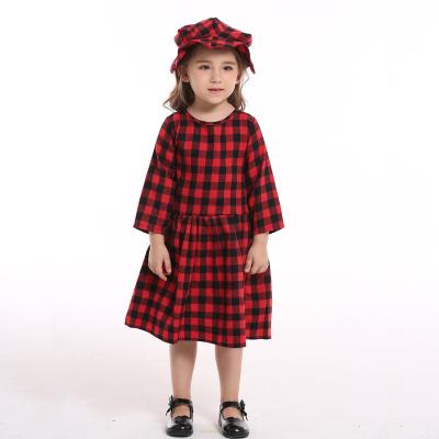 China Anti-wrinkle Children's new girls' autumn plaid skirt children's suit pants send a hat for sale