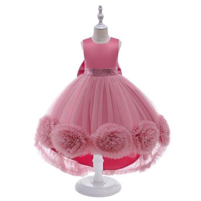 China Girls Gauze flower pommel dress dress train piano performance dress for sale