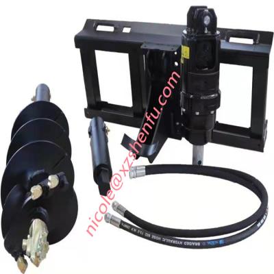 China Excavator Attachment China Factory Supply Full-Hydraulic Skid Steer Loader Earth Auger For Skid-steer Loader for sale