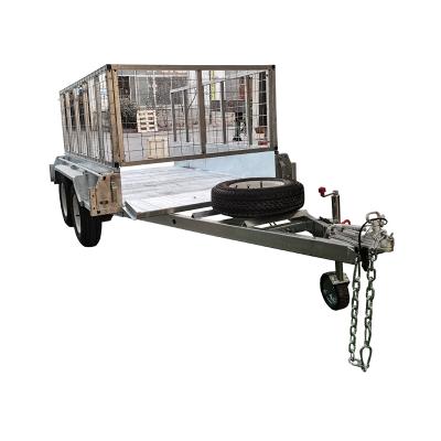 China Car Trailer Hot Dip Galvanized Farm Trailer With Cage And Electric Brakes Made By Xuzhou Shenfu for sale