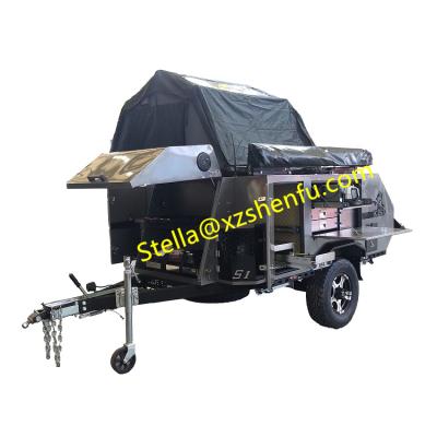 China Luxury Trailer Towed Truck Trailer 6 Persons House Travel Trailer for sale