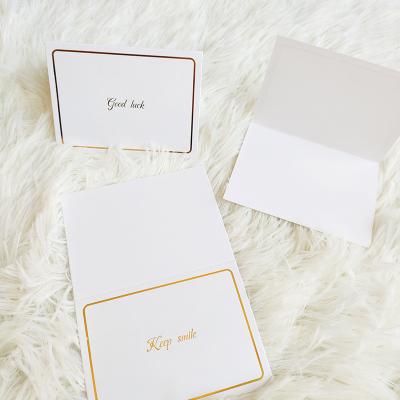 China Environmentally friendly simple and creative gilding folding bouquet of card birthday holiday message flowers with small gift card envelope for sale