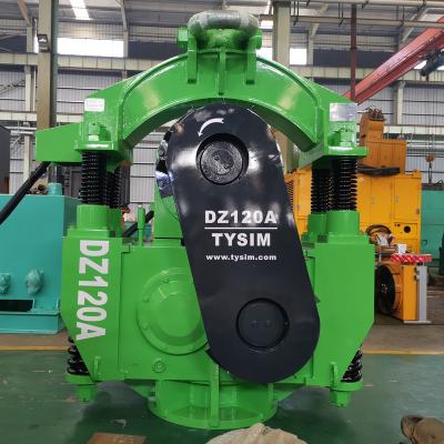 China Construction worksÂ   DZ120A electric vibro hammer with single and double clamp for foundation construction for sale