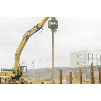 China Construction worksÂ   YZM75 Vibro Hammer In Sunward Excavator With Tending Boom And Hand Driving 18m Sheet Pile for sale