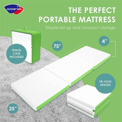 China Foldable Portable Customizes Outdoor Easy Carry Travel Foam Folding Floor Memory Fabric Size Mattress à venda