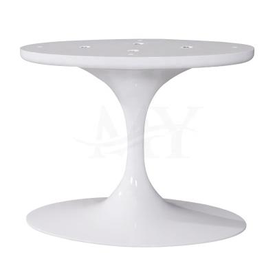 China Modern Metal Dining Tulip Table Base Modern Oval Aluminum Desk Industrial Coffee Metal Leg For Restaurant for sale