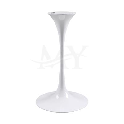 China Modern Oval Aluminum Desk Base Industrial Cafe Metal Leg For Restaurant Modern Metal Dining Tulip Table Base for sale