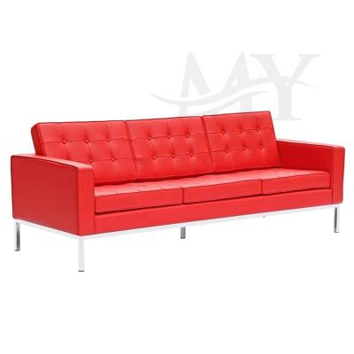 China Modern high quality leather living room furniture colorful stylish home commercial furniture stainless steel convertible for sale