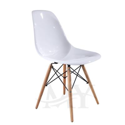 China High Quality OEM FRP Wooden Restaurant Modern Restaurant Chair Fiberglass Designer White Rotating Low Dining Chair for sale