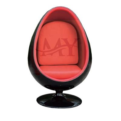 China Metal Convertible Fiberglass Chair Accent Swivel Cashmere Egg Pod Oval Chair For Living Room Furniture Aviator Armchair for sale