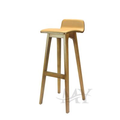 China Nordic Upholstered Wooden Solid Wood Bar Chair High Bar Stools Bar Chair For Hotel Restaurant Wholesale Customized Scandinavian Style Solid Wood High Bar Stools for sale