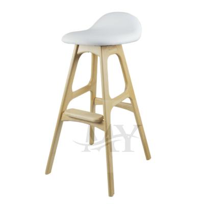 China High Wooden Solid Wood Bar Stools Bar Chair Antique Upholstered Wooden Bar Stool Chair For Scandinavian Style Solid Wood Bar Stools Hotel Restaurant Customized Highs for sale