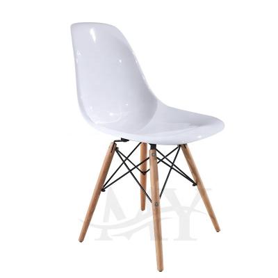 China Wholesale Convertible Simple Casual Plastic Chair Fashion Office Tulip Backrest Chair Nordic Dining Chair for sale