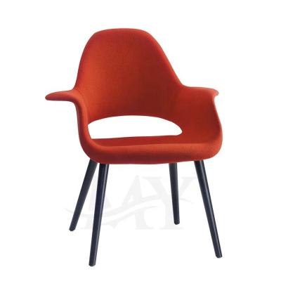 China Leisure Design Living Room Chairs Modern Home Furniture Fiberglass Foldable Shell Dining Chairs With Natural Wooden Leg for sale