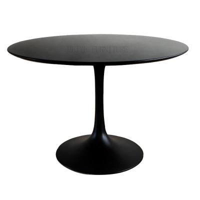 China Modern Dining Table Restaurant Hotel Designer Metal Legs Dining Table Furniture MDF Table Top Modern White Black White Paint for sale