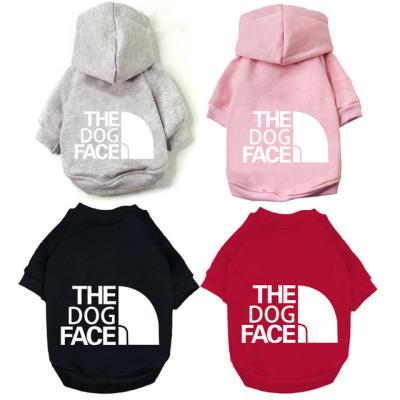 China Wholesale Stocked Luxury Branded Dog Clothes Sweater The Dog Face Jacket Hoodie For Pet for sale