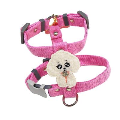 China Fashion Step Stocked Adjustable Pet Harness Cute Cat Dog Harness And Leash Set for sale