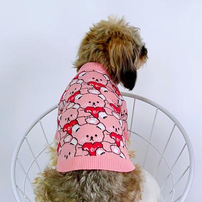 China Luxury Designer Stocked Dog Clothes Fashion 2022 Winter Pet Coat Sweater For Puppy for sale