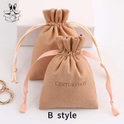 China Custom Luxury Jewelry Pack 50 Microfiber Jewelry Pouch, Drawstring Jewelry Packaging Pouch Bag With You Logo for sale