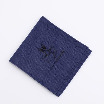 China Snap Button Bag Navy Blue Canvas Jewelry Envelope Flap Pouch, Gift Packaging Bags, Necklace Rings Pouch With Logo Customization for sale