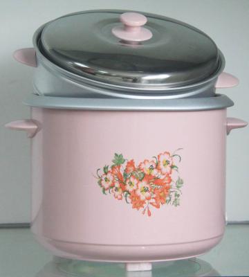 China 500W mechanische niet Stok die Binnen van de Potten Roze 7 Koppen met een laag bedekken Rijst het Kooktoestel, Ce Te koop