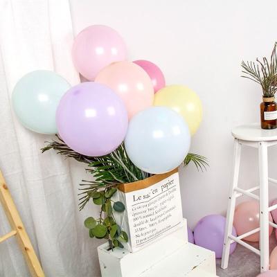 China Styles Wholesale 100pcs 10inch 2.2g Round Macaron Balloon Latex Balloon Macaron Party Pastel Balloon for sale