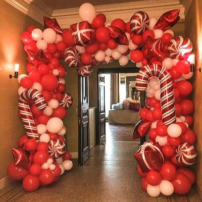 China Party Decorations Balloon Arch Kit Red Balloons And Candy Foil Balloons For Christmas Party Decorations for sale