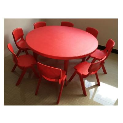 China Contemporary Children's Tables Round Table Kids Desk Nursery Service Study Table and Chair Set for Nursery Kindergarten Garden for sale