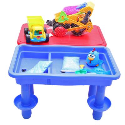 China Outdoor School Table Children Play 1 Child 1 Plastic Sandbox Table Waterproof Removable Legs for sale