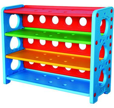 China Safe Plastic Storage Contemporary Nursery Kindergarten Kindergarten Kindergarten Kids Furniture Rack Rack Shelf Toy Kids Cabinet for sale